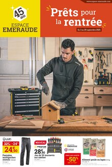 Catalogue Espace Emeraude de la semaine "Prêts pour la rentrée" avec 1 pages, valide du 03/09/2025 au 20/09/2025 pour Ploërmel et alentours Prospectus Espace Emeraude de la semaine "Prêts pour la rentrée" avec 1 pages, valide du 03/09/2025 au 20/09/2025 pour Ploërmel et alentours