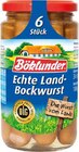 Echte Land-Bockwurst im Angebot bei EDEKA in Warendorf Echte Land-Bockwurst Angebote von Böklunder bei EDEKA Warendorf für 1,99 €