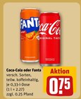 Aktuelle Cola Angebote bei REWE in Offenbach (Main) Aktuelles Coca-Cola oder Fanta Angebot bei REWE in Offenbach (Main) ab 0,75 €