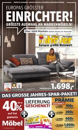 Möbel Inhofer Prospekt für Oberhausen mit 22 Seiten Möbel Inhofer Prospekt für Oberhausen: EUROPAS GRÖSSTER EINRICHTER!, 22 Seiten, 12.01.2023 - 28.01.2023