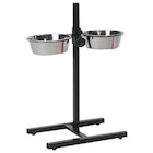 Support porte gamelles pour chien coloris noir et argent en H double Flamingo Otis - Taille M 2 x - FLAMINGO en promo chez Botanic Support porte gamelles pour chien coloris noir et argent en H double Flamingo Otis - Taille M 2 x - FLAMINGO dans le catalogue Botanic