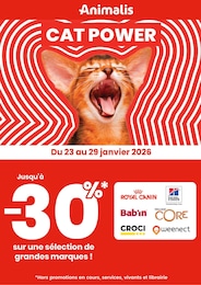 Prospectus Jardineries & Animaleries de Animalis à La Chapelle-Saint-Aubin: "CAT POWER", 1 page, 23/01/2026 - 29/01/2026