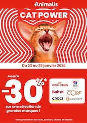 Prospectus Jardineries & Animaleries Animalis en cours à Les Lecques et alentours, "CAT POWER", 1 page, 23/01/2026 - 29/01/2026 Catalogue Jardineries & Animaleries Animalis en cours à Les Lecques et alentours, "CAT POWER", 1 page, 23/01/2026 - 29/01/2026