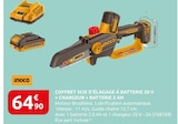 Rural Master Villefranche-de-Rouergue - Promo Coffret scie d'élagage à batterie 20 V + chargeur + batterie 2 Ah Promo Coffret scie d'élagage à batterie 20 V + chargeur + batterie 2 Ah à 64,90 € dans le catalogue Rural Master à Villefranche-de-Rouergue
