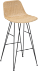 Chaise de bar May rotin 43x43x90cm en promo chez Maxi Bazar Châtillon à 79,99 €