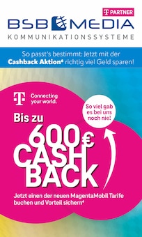 BSB mobilfunk Prospekt Bis zu 600€ CASH BACK mit  Seiten in Lambrechtshagen und Umgebung