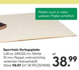 Aktuelles Sperrholz-Verlegeplatte Angebot bei BayWa Bau- und Gartenmärkte in Nürnberg ab 38,99 €