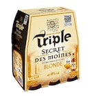 Bière d'Abbaye - TRIPLE SECRET DES MOINES - Carrefour à Villejuif Bière d'Abbaye - TRIPLE SECRET DES MOINES en promo chez Carrefour Villejuif à 6,09 €