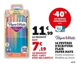 16 feutres d'écriture Flair - Paper Mate en promo chez Super U 16 feutres d'écriture Flair - Paper Mate dans le catalogue Super U