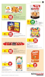 Prix et réduction Nutella dans le prospectus Intermarché Super en cours Offre Nutella dans le catalogue Intermarché Super du moment à la page 25