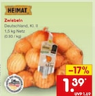 Zwiebeln im Netto Marken-Discount Prospekt Zwiebeln von HEIMAT im aktuellen Netto Marken-Discount Prospekt für 1,39 €