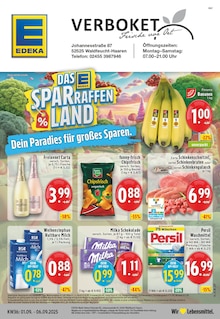 EDEKA Prospekt der Woche "Aktuelle Angebote" Seite 1, 01.09.2025 bis 06.09.2025 für Waldfeucht Aktueller EDEKA Prospekt "Aktuelle Angebote" Seite 1 von 24 Seiten für Waldfeucht
