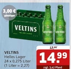 Aktuelle Veltins Angebote bei Getränke Quelle WVG in Magdeburg Aktuelles Helles Lager Angebot bei Getränke Quelle WVG in Magdeburg ab 14,99 €