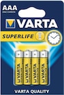 Superlife AA oder AAA Angebote von Varta bei Zimmermann Hannover für 0,69 €