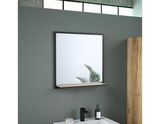Miroir tablette decor bois "district" l.60x h.60 x p.1,3 cm en promo chez Brico Dépôt Saumur à 59,90 €