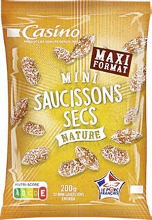 Casino Supermarchés Arbouans - Mini saucissons secs nature Promo Mini saucissons secs nature dans le catalogue Casino Supermarchés Un trésor d'anniv' à Arbouans