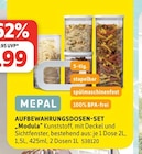 AUFBEWAHRUNGSDOSEN-SET von MEPAL für 14,99 € bei Sconto SB im Angebot AUFBEWAHRUNGSDOSEN-SET von MEPAL im aktuellen Sconto SB Prospekt