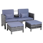 Outsunny Sitzgruppe grau Polyrattan für 314,99 € bei POCO im Angebot Outsunny Sitzgruppe grau Polyrattan im aktuellen POCO Prospekt