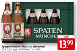 Münchner Hell im Angebot bei E center in Neustadt Münchner Hell Angebote von Spaten bei E center Neustadt für 13,99 €