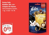 Aktuelle Felix Katzenfutter Angebote bei GLOBUS in Erfurt Aktuelles Knabber Mix oder Crispies für Katzen Angebot bei GLOBUS in Erfurt ab 0,89 €