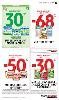 Promotion Ben and jerrys dans le prospectus Intermarché Super, valable du 24/02/2026 au 08/03/2026 Promo Ben and jerrys dans le catalogue Intermarché Super du moment à la page 3