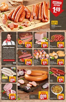 Mettwurst im aktuellen REWE Prospekt (Düsseldorf) Mettwurst im REWE Prospekt "Dein Markt" mit 36 Seiten (Düsseldorf)