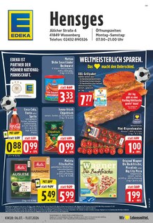 Coca Cola im aktuellen EDEKA Prospekt (Hückelhoven) Coca Cola im EDEKA Prospekt "Aktuelle Angebote" mit 24 Seiten (Hückelhoven)