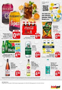 Coca Cola im Trinkgut Prospekt "Aktuelle Angebote" mit 8 Seiten (Ettlingen)