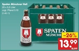 Münchner Hell im Angebot bei Netto Marken-Discount in Delmenhorst Münchner Hell Angebote von Spaten bei Netto Marken-Discount Delmenhorst für 13,99 €
