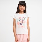 T-shirt sequins manches courtes coton ivoire fille - La Halle T-shirt sequins manches courtes coton ivoire fille à 7,99 € dans le catalogue La Halle