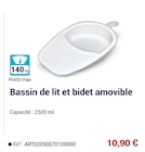 Bassin de lit et bidet amovible en promo chez Technicien de Santé Bassin de lit et bidet amovible dans le catalogue Technicien de Santé