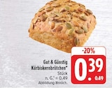 Kürbiskernbrötchen im Angebot bei E center in Pirna Kürbiskernbrötchen Angebote von Gut & Günstig bei E center Pirna für 0,39 €