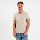 Polo piqué coton manches courtes sable homme en promo chez La Halle Boulogne-Billancourt à 9,99 €