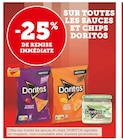 Promo -25% de remise immédiate sur toutes les sauces et chips doritos à  dans le catalogue U Express à Rennes