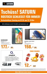 Saturn Prospekt für Rostock: "Aktuelle Angebote", 8 Seiten, 28.09.2023 - 02.10.2023