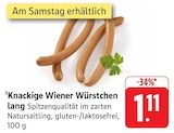 E center - Knackige Wiener Würstchen lang Angebot im Prospekt Knackige Wiener Würstchen lang bei E center im Prospekt "" für 1,11 €