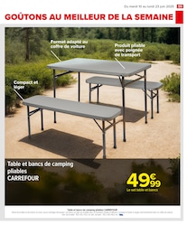 Offre Table Camping dans le catalogue Carrefour du moment à la page 57