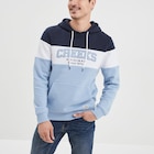 Sweat à capuche hoodie molleton Creeks bleu ciel homme dans le catalogue La Halle