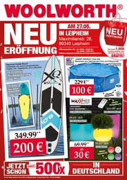 Woolworth Prospekt für Ulm mit 8 Seiten Woolworth Prospekt für Ulm: "Neueröffnung in Leipheim", 8 Seiten, 27.05.2022 - 28.05.2022