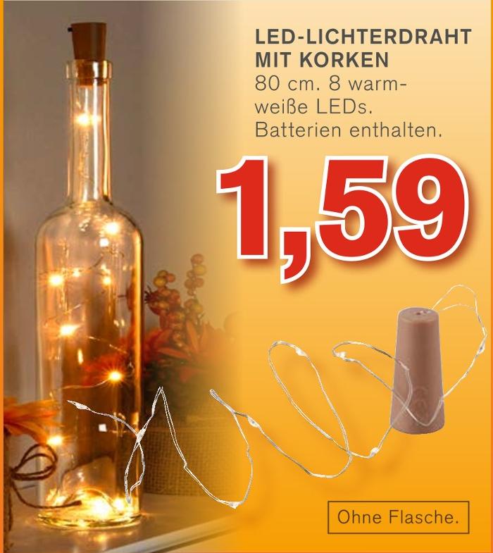 KODi Hamburg - LED-Lichterdraht Mit Korken LED-Lichterdraht Mit Korken Angebot bei KODi Hamburg im Prospekt Herbst % sparen