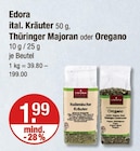 ital. Kräuter, Thüringer Majoran oder Oregano von Edora im aktuellen V-Markt Prospekt für 1,99 €