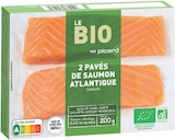 2 pavés de saumon atlantique bio - PICARD en promo chez Picard 2 pavés de saumon atlantique bio - PICARD dans le catalogue Picard