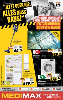 Aktueller MEDIMAX Prospekt (Dinslaken, 8 Seiten zum blättern MEDIMAX Prospekt JETZT ODER NIE: ALLES MUSS RAUS! mit 8 Seiten
