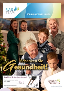 RAS Team GmbH Kundenzentrum Prospekt der Woche "Schenken Sie Gesundheit!" Seite 1, 12.11.2025 bis 31.01.2026 für Melle Aktueller RAS Team GmbH Kundenzentrum Prospekt "Schenken Sie Gesundheit!" Seite 1 von 6 Seiten für Melle