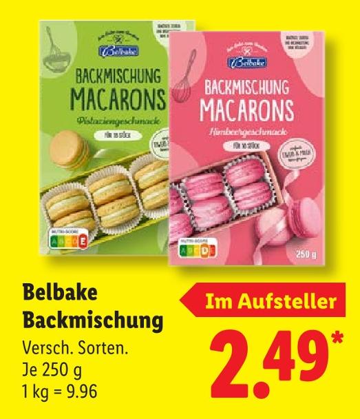 Backmischung Macarons Pistaziengeschmack