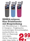 Glas-Trinkflasche mit Neoprenbezug im Angebot bei E center in Heidelberg Glas-Trinkflasche mit Neoprenbezug Angebote von EDEKA zuhause bei E center Heidelberg für 2,99 €