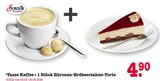 1Tasse Kaffee + 1 Stück Zitronen-Erdbeersahne-Torte Angebote bei E center Mainz für 4,90 €