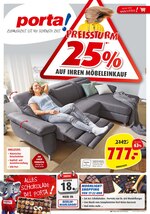 porta Möbel Prospekt "Preissturm 25% auf Ihren Möbelkauf", 16 Seiten, für Schönefeld, 06.10.2019 - 22.10.2019 porta Möbel Prospekt "Preissturm 25% auf Ihren Möbelkauf", 16 Seiten, für Schönefeld, 06.10.2019 - 22.10.2019
