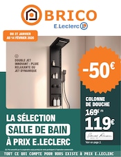 Catalogue E.Leclerc à Bordeaux cette semaine, valable du 27/01/2026 au 14/02/2026 Prospectus E.Leclerc à Bordeaux, "LA SÉLECTION SALLE DE BAIN À PRIX E.LECLERC", 24 pages de promos valables du 27/01/2026 au 14/02/2026