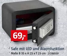 Safe mit LED und Alarmfunktion